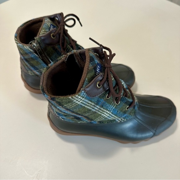 Sperry Syren Gulf Plaid Side Zip Duck Boots Shoes STS85075 Womens size 7.5 M - Picture 3 of 7